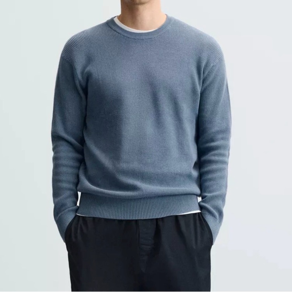 ZARA Men's Blue Sweater